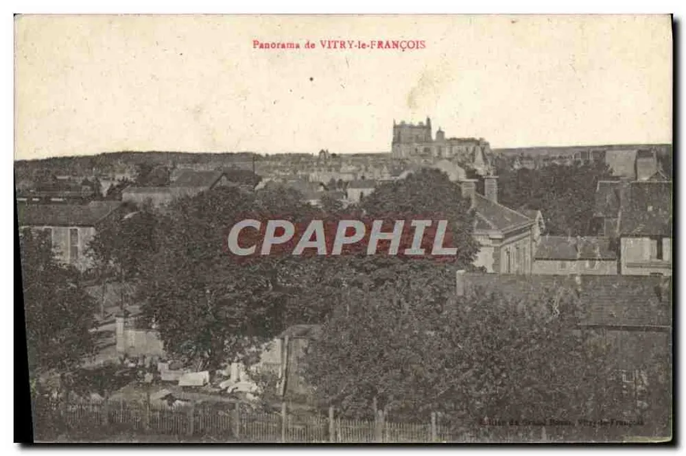 Panorama von VITRY-le-FRANCOIS — Verlag Gras Roux, Vitry-le-François - Vorderseite