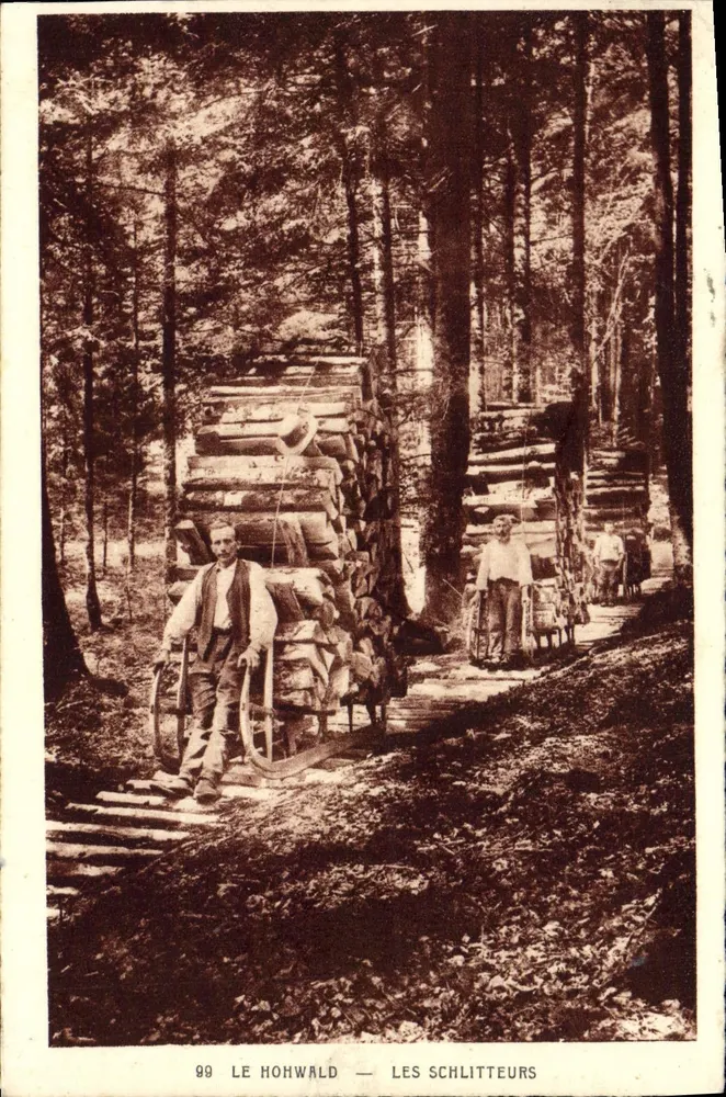 Le Hohwald — Les Schlitteurs — Wydawnictwo Adolph Le Hohwald - Awers