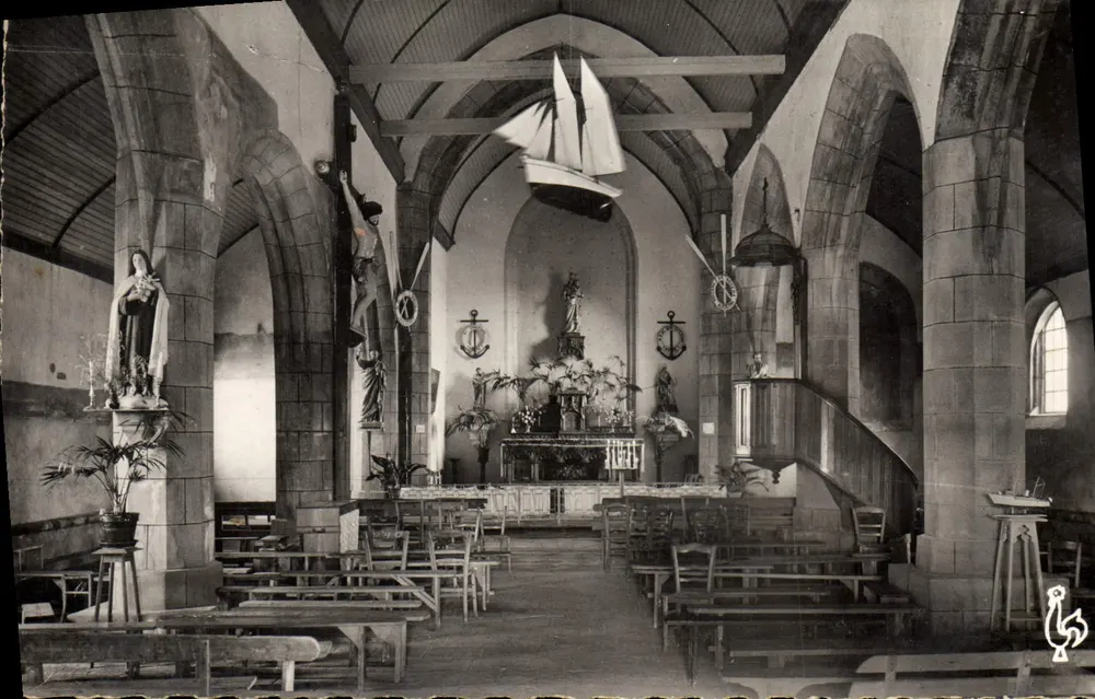 Camaret (Finistère) - Die Kapelle von Rocamadour - Das Innere — Les Tirages Modernes, Paris - Vorderseite