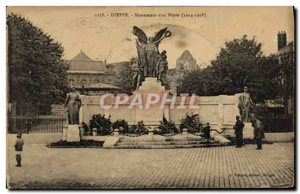 Dieppe - Monument aux Morts (1914-1918) — L. Vildière, éditeur, Dieppe - Frente