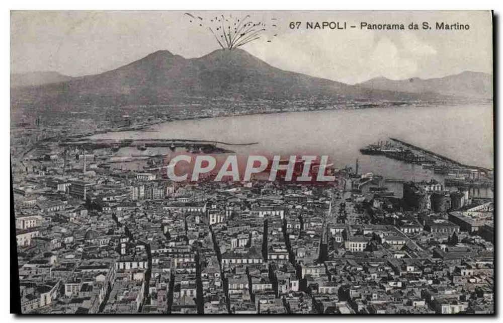 Napoli – Panorama vanaf S. Martino — uitgever E. Rigozino, nr. 67 - Voorkant