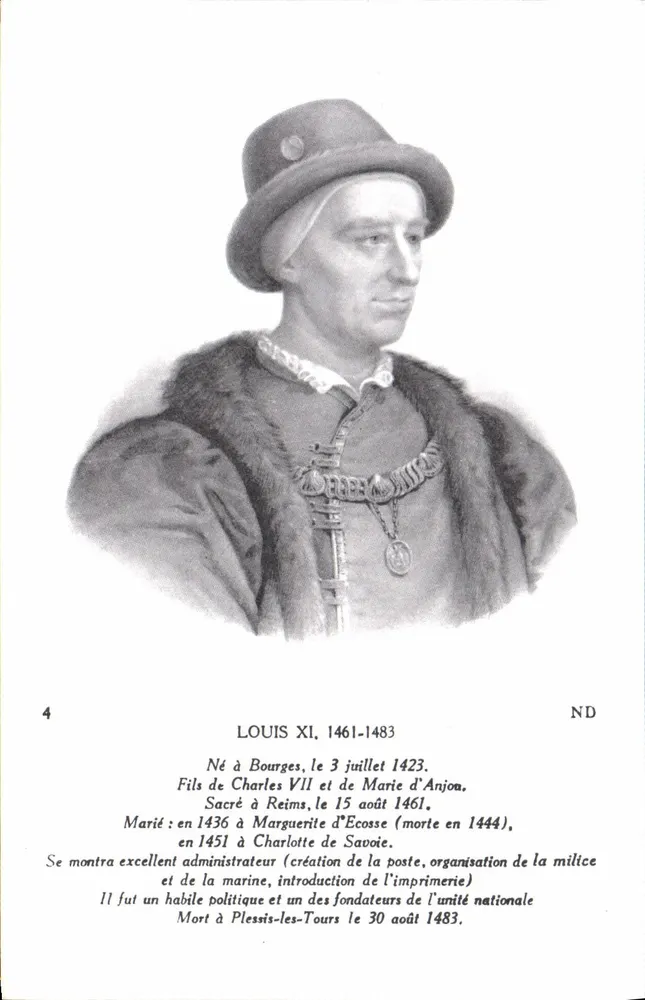 Louis XI — 1461-1483 — Cie des Arts Photomécaniques, Paris - Vorderseite