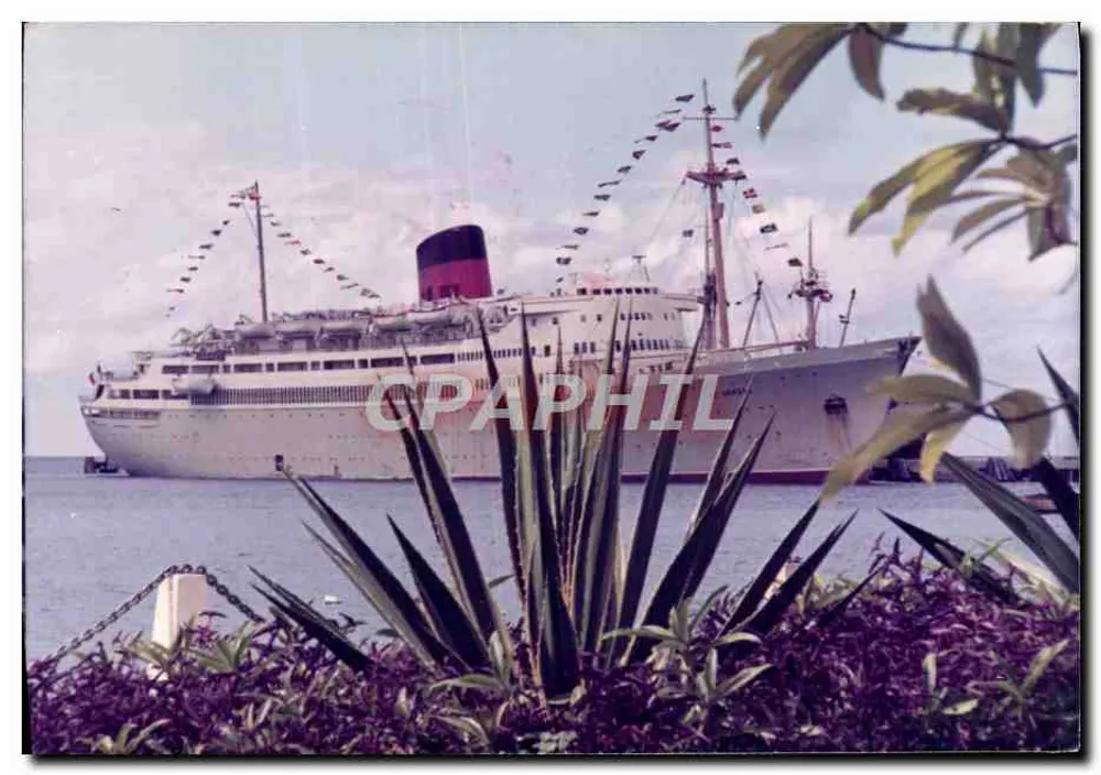 Navio de cruzeiro — Cunard Line — editor Transat, n° 0026 - Frente