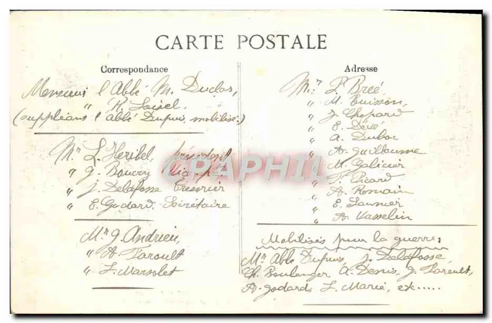 Abgebrannte Farm in Chauconin, nahe Meaux — Saint-Joseph — Verlag E.D. n° 10 - Rückseite