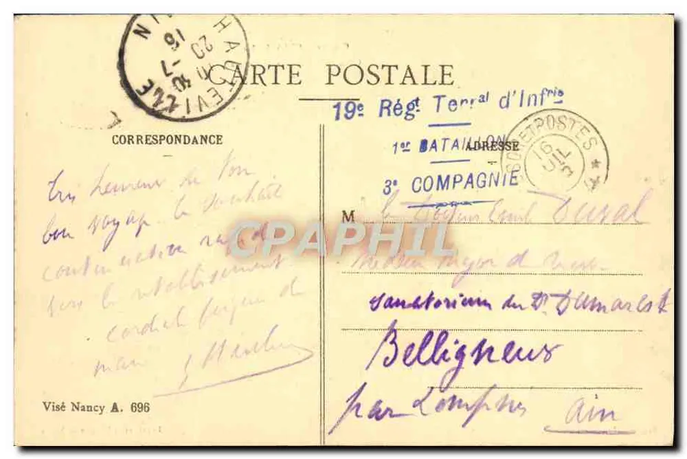 Gerbéviller em Ruínas — Guerra 1914-1915 — Imprimeries Réunies de Nancy - Verso