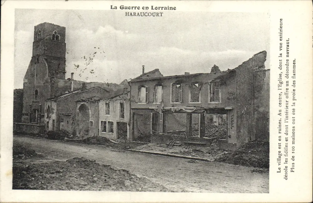 Haraucourt — Zerstörung nach dem Krieg — Verlag TANCO - Vorderseite