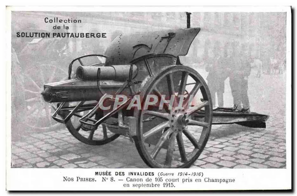 Kurzes 105-Kanonenrohr — Musée des Invalides — Sammlung von Solution Pautauberge - Vorderseite