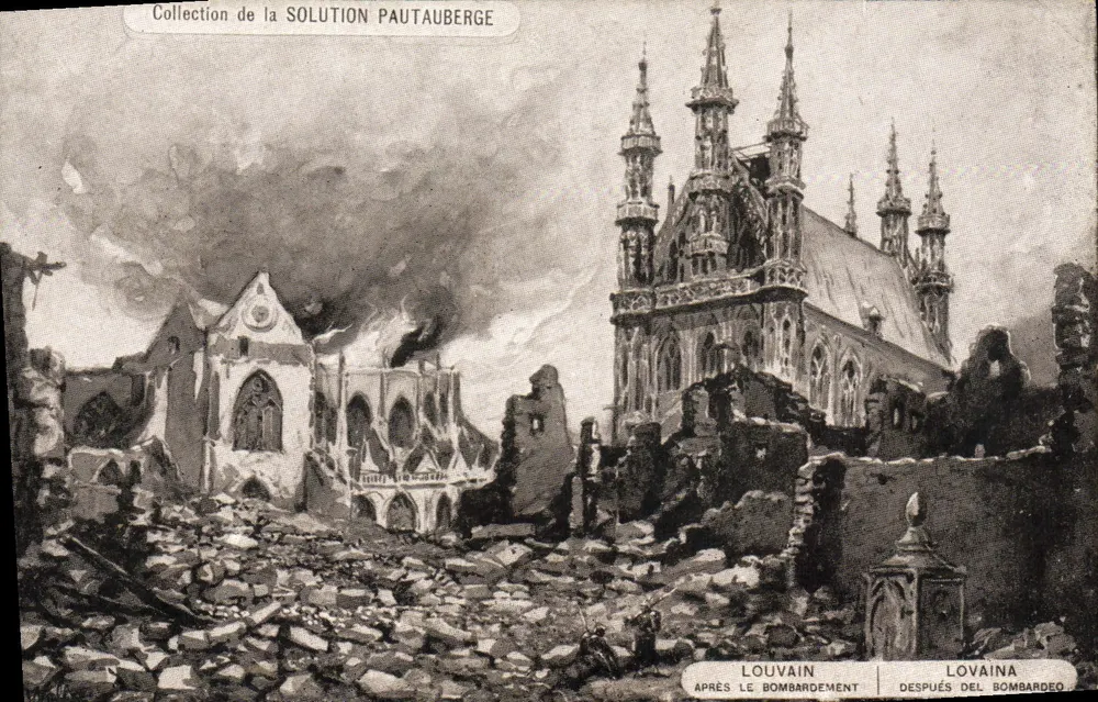 Louvain — Nach dem Bombenangriff — Sammlung Pautauberge-Lösung - Vorderseite