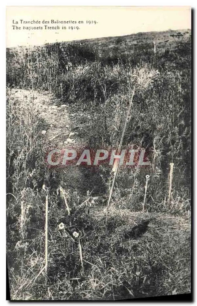 Die Schützengraben der Baïonnettes im Jahr 1919 — Ansicht des Schützengrabens mit Vegetation — Verlag nicht sichtbar - Vorderseite