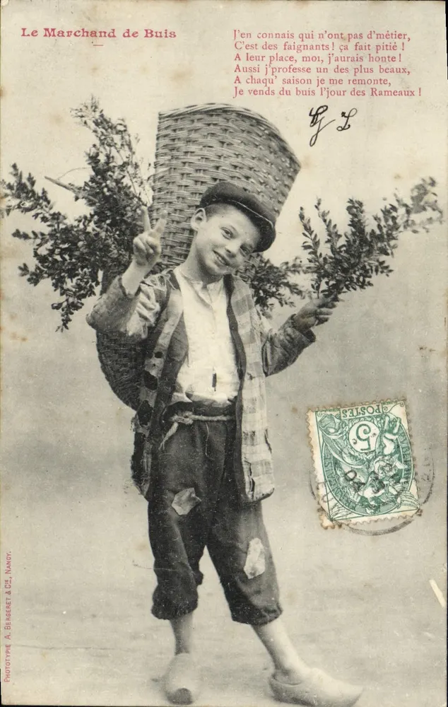 Büschelverkäufer — Phototype A. Bergeret & Cie, Nançay - Vorderseite