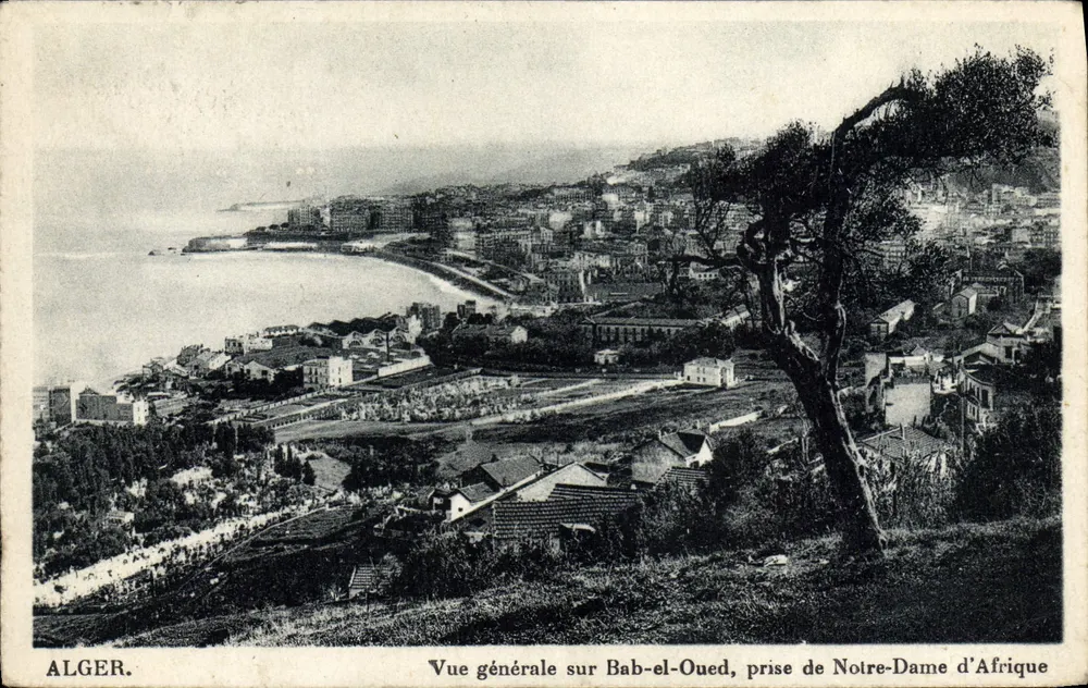 Allgemeiner Blick über Bab-el-Oued, von Notre-Dame d'Afrique aus — Algér - Vorderseite