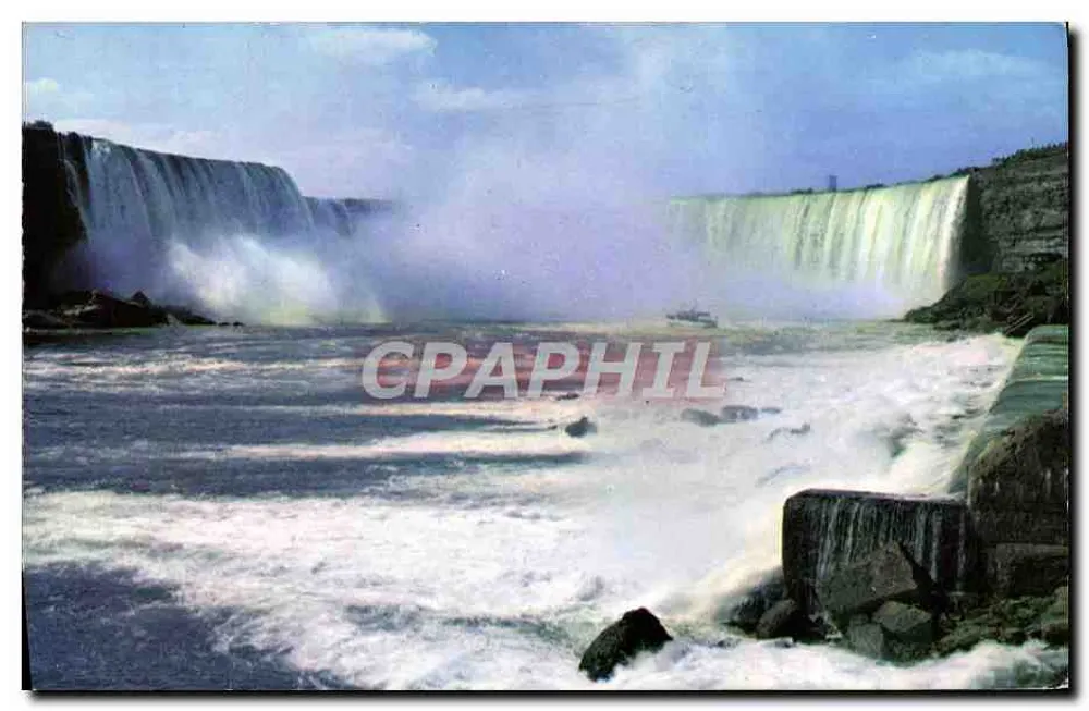 Cascata do Niagara — Falls do Horseshoe — publicada por Jordan's Color Lab, Canadá, n° JCL-63 - Frente