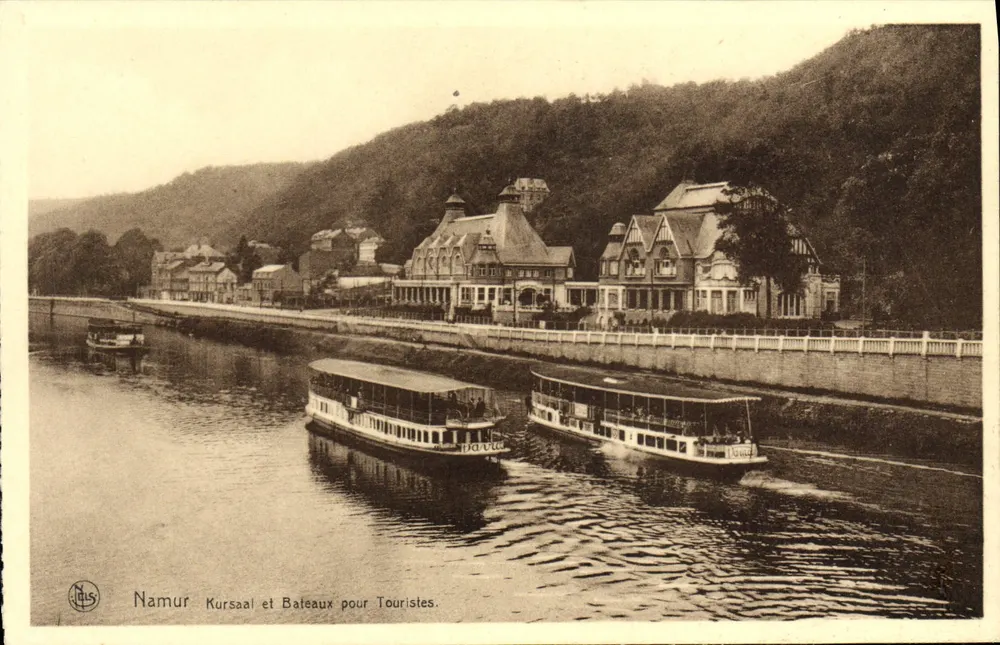 Namur - Kursaal und Touristenboote — Verlag N. H. S. - Vorderseite