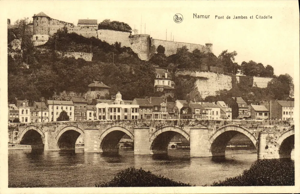 Namur Brücke von Jambes und Citadel — Verlag NLS, Seriennummer nicht sichtbar - Vorderseite