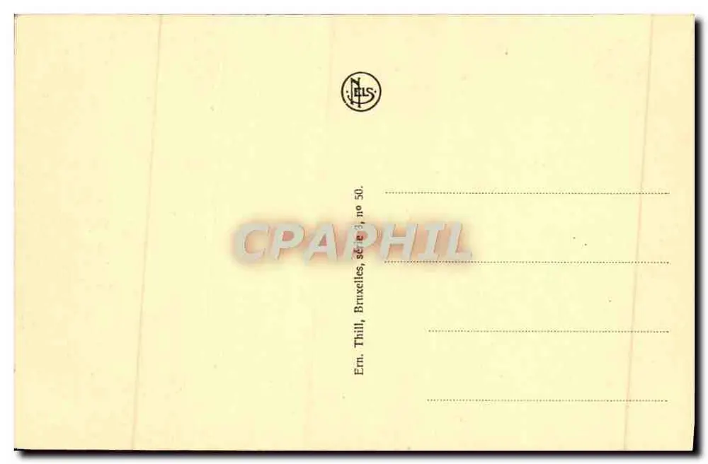 Gent — Rathaus und Glockenturm — Verlag Thill, Brüssel, Serie 3, Nr. 50 - Rückseite