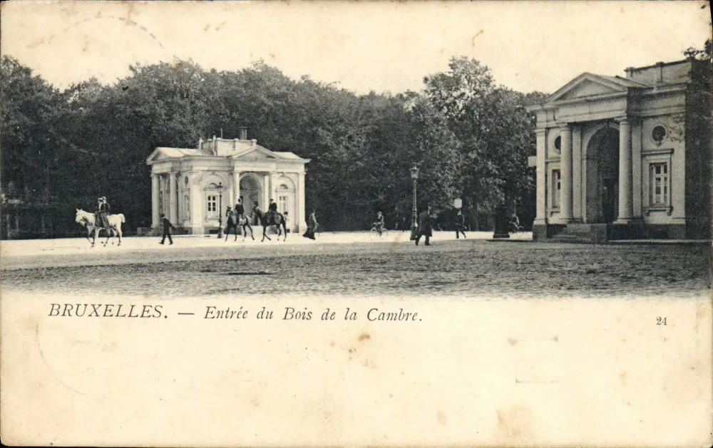 Brüssel — Eingang zum Bois de la Cambre — Th. van den Heuvel, Nr. 24 - Vorderseite