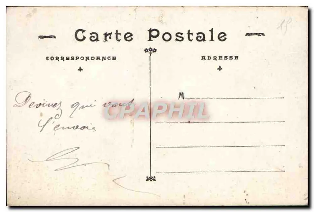 Criança em jumento — carta postal JAK Paris — editor JAK PARIS - Verso