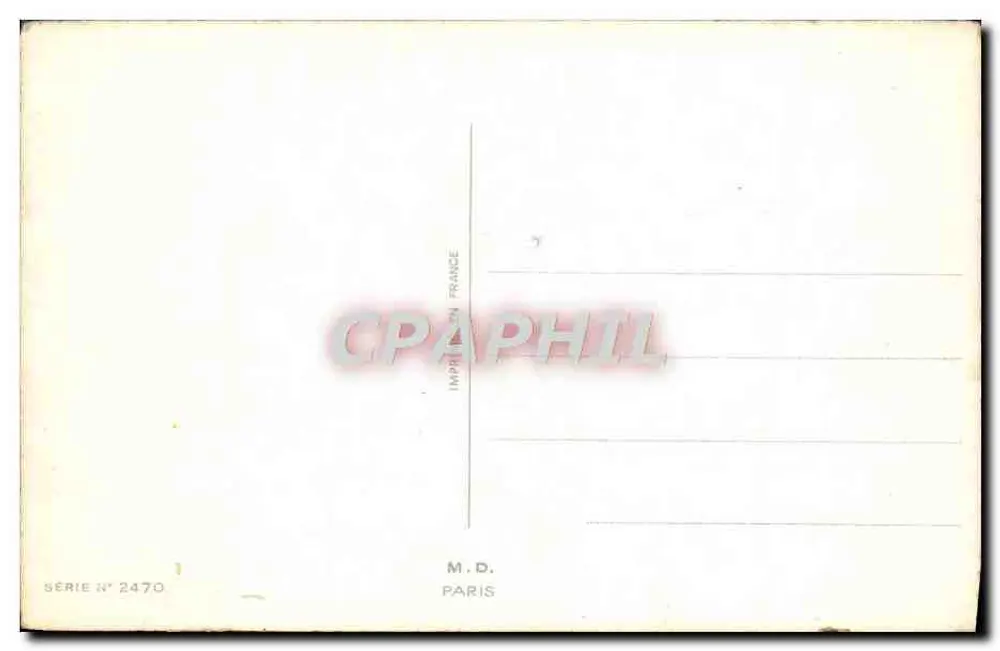 Arranjo de flores e pássaros — cartão postal ilustrado — M.D. Paris, série n° 2470 - Verso