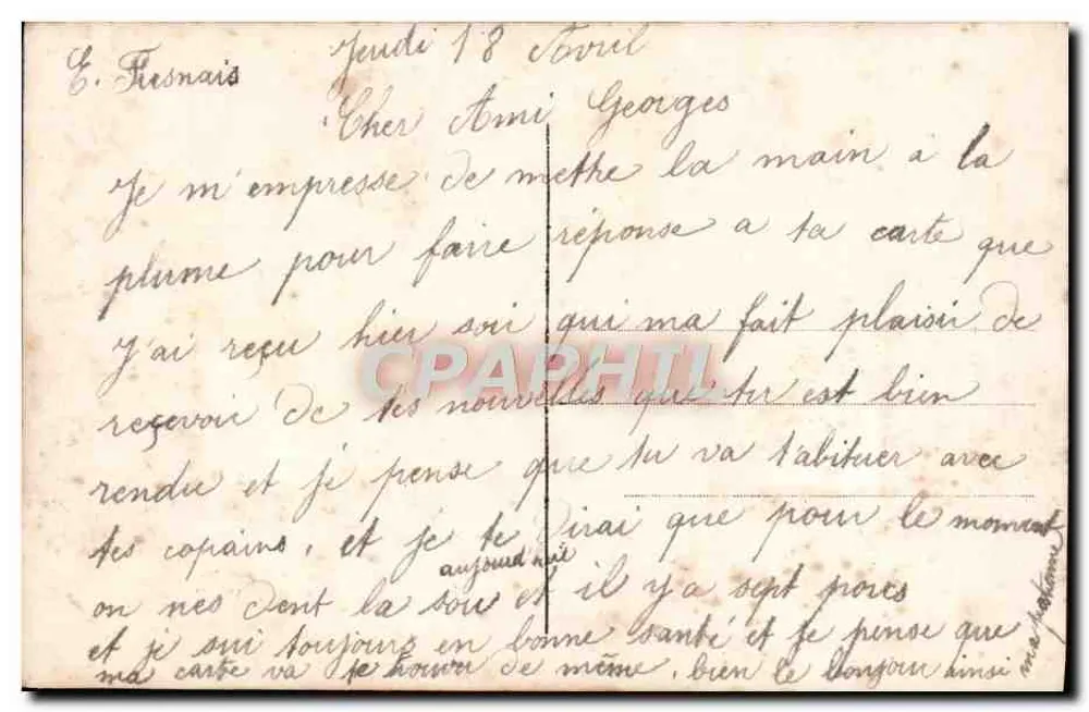 Flores em um carrinho — paisagem fluvial com vela — Muguet-Bonheur, n° 372 - Verso