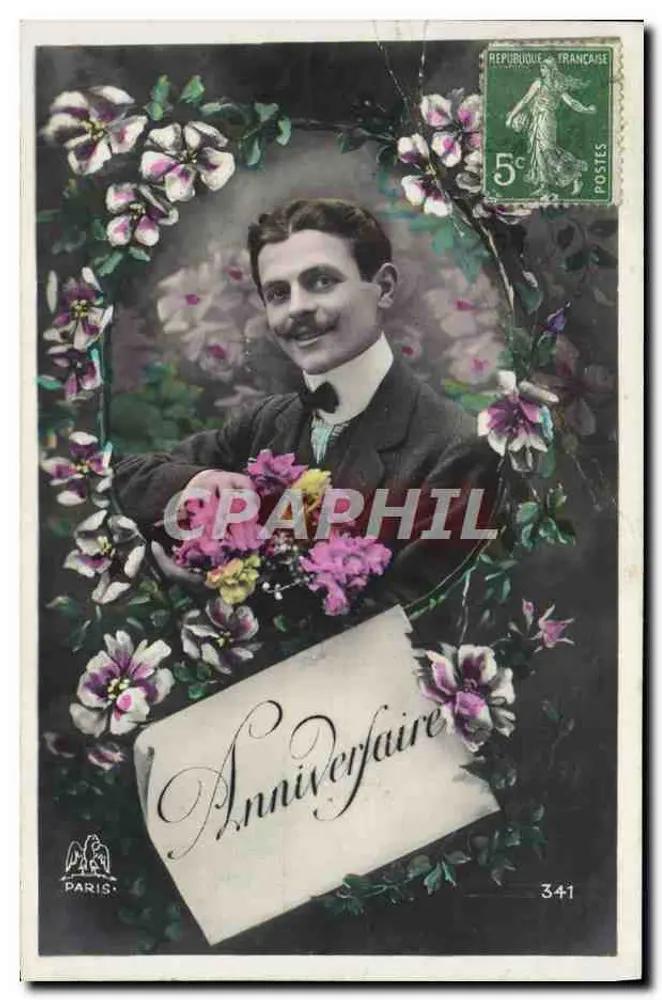 Portrait d'homme — Anniversaire — éditeur PARIS, n° 341 - Vorderseite