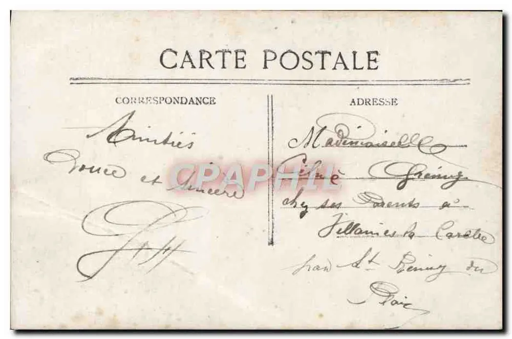 Portrait d'homme — Anniversaire — éditeur PARIS, n° 341 - Rückseite