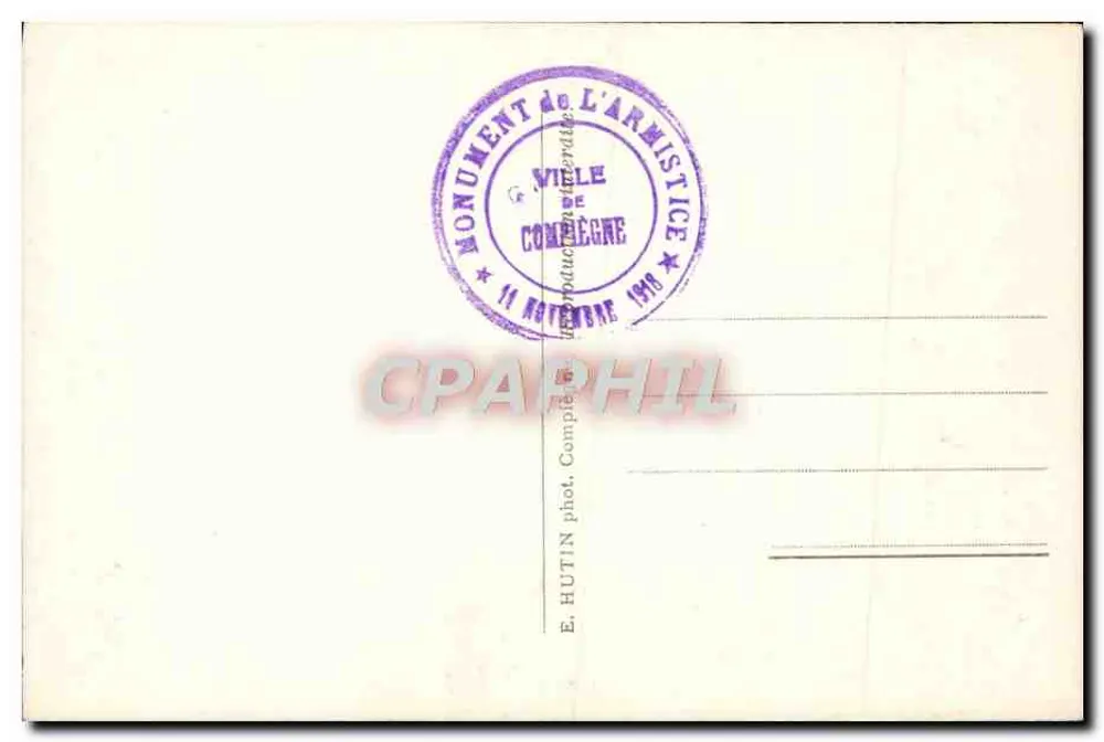 O Cruzeiro da Renderização — Compiègne — E. Hurtin Fot. - Verso