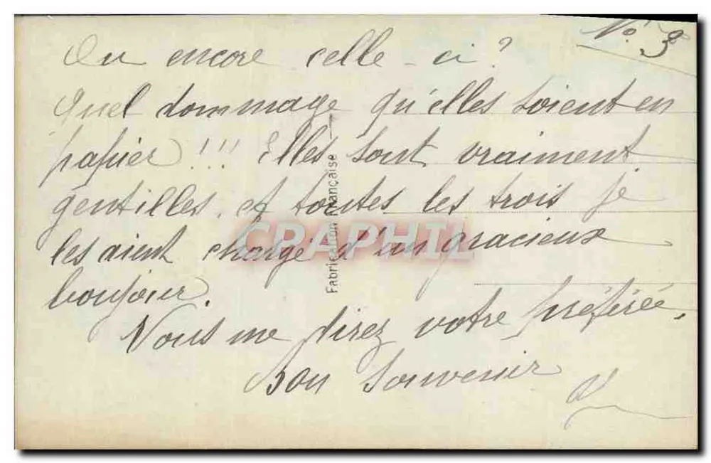 Jeune femme souriante — portrait en sépia — B. Bleuet, n° 219 - Verso