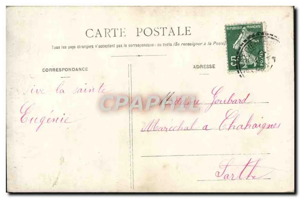 Mann mit Blumenkorb — Frohe Geburtstagskarte — Verlag A&S n°672 - Rückseite