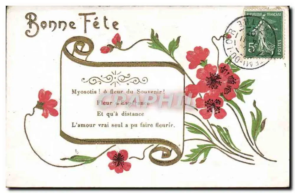 Flores e poesia — Boa Festa — Editor não visível - Frente