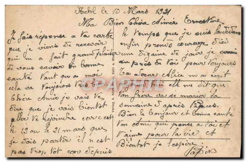 Kehl a. Rh. — Amtsgefängnis (Prison municipale) — éditeur Verlag A. Nürthmann - Achterkant