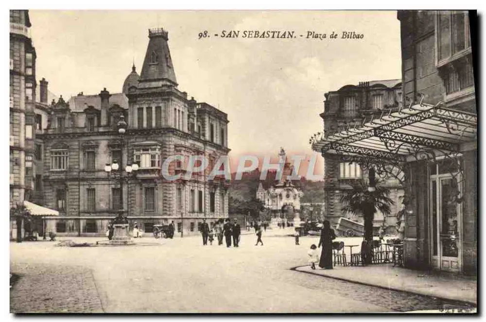 San Sebastián - Plaza de Bilbao — editor Union Postal Universal, n° 98 - Frente
