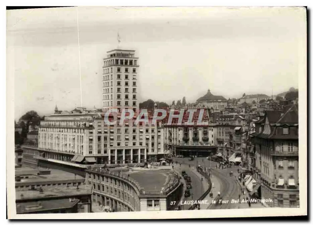 Lausanne — vue de la Tour Bel Air Métropole — Édition Star Lausanne n°37 - Vorderseite