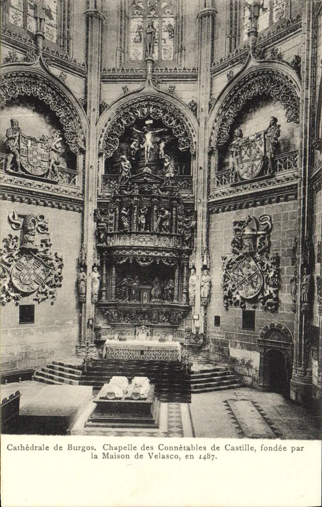 Kathedrale von Burgos — Kapelle der Constables von Kastilien, gegründet von der Familie Velasco im Jahr 1487 — Union Universal de Correos, Spanien - Vorderseite