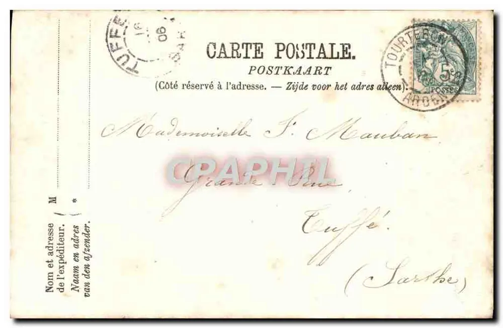 Namur. Die Sambre und die Zitadelle — Courteson, Verleger, Seriennummer nicht sichtbar - Rückseite