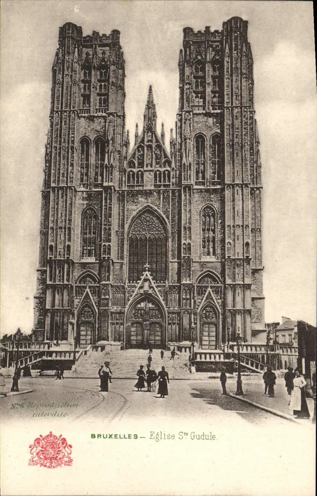 Bruxelas — Igreja de Santa Gudula — Reprodução proibida, N°76 - Frente