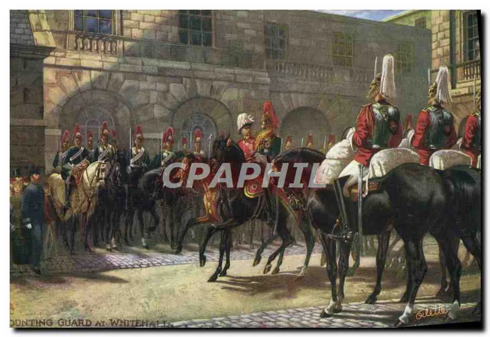 Guarda Cavaleira da Rainha em Whitehall — Tuck's Post Card n° 6412 - Frente