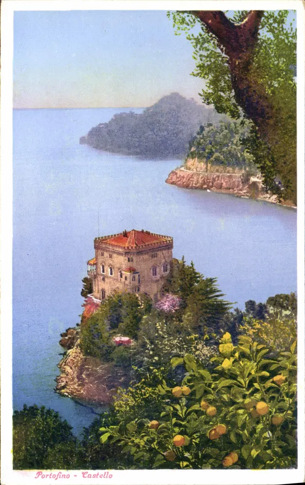 Portofino - Castelo — vista do castelo sobre o mar — Edit. Drunner & C., Como - Frente