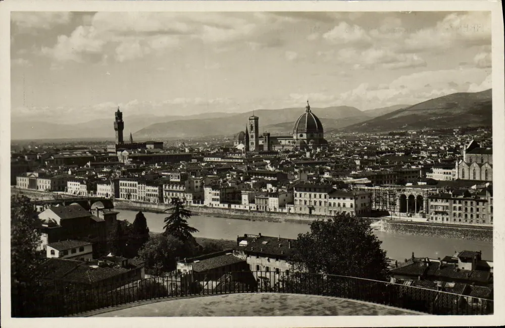 Florença — Panorama do Piazzale Michelangelo — Editor Fratini & Ballerini, n° 261 - Frente