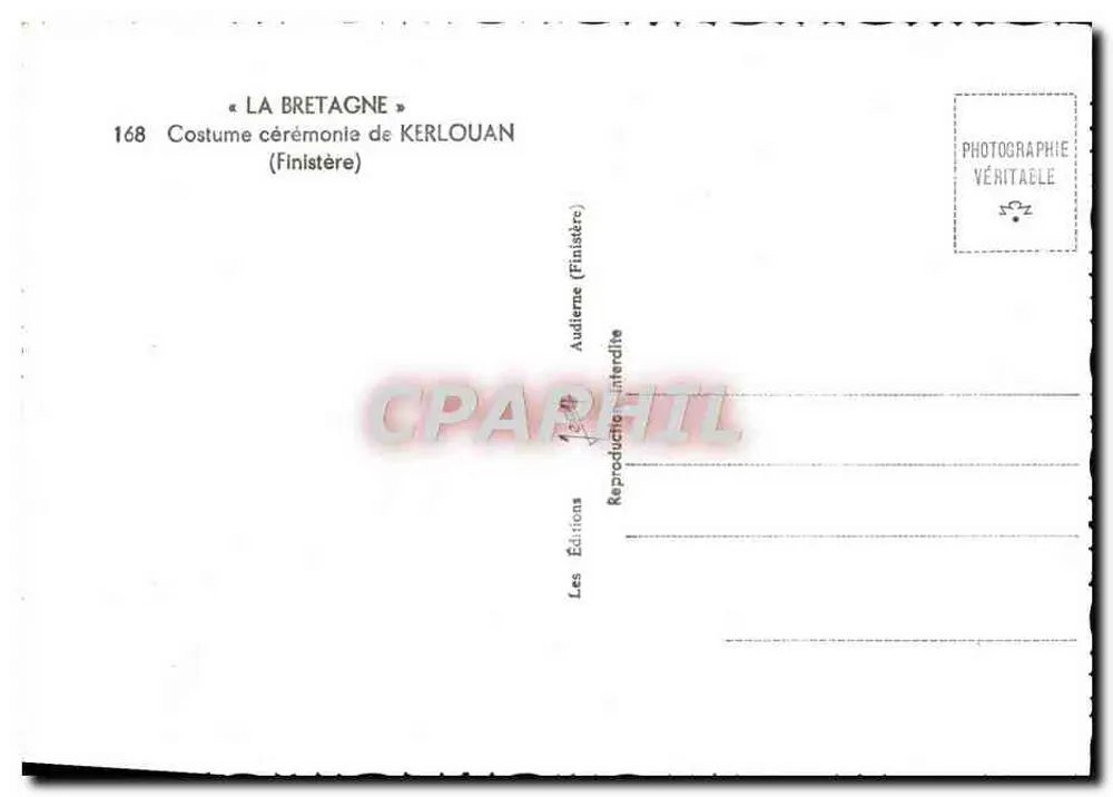 Traje de cerimônia de Kerlouan — Finistère — Les Éditions Audierne - Verso