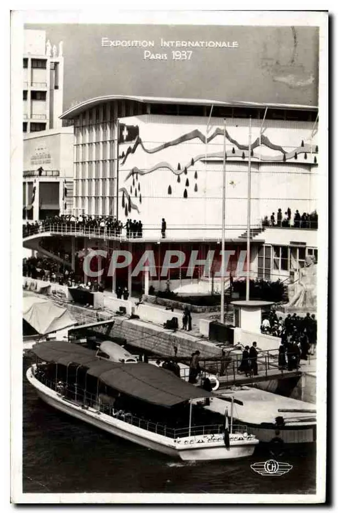 Exposição Internacional de Paris 1937 — Pavilhão da Suíça — Editor: H. Chipa - Frente