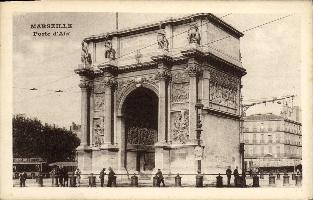 Marselha — Porta de Aix — editor Rossi - Frente