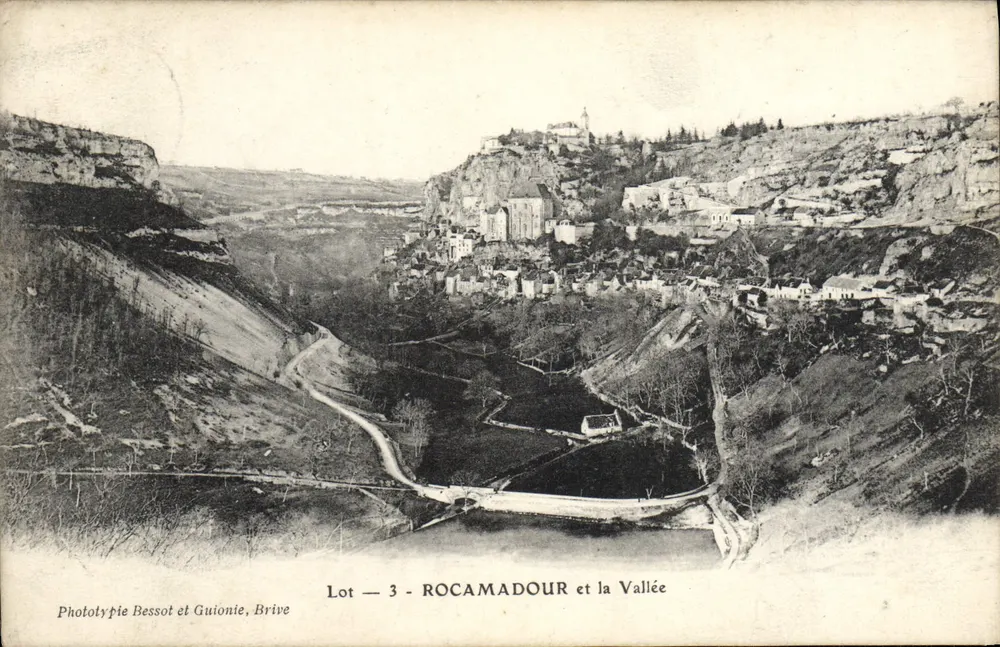 Rocamadour e a Vale — Lote — 3 — Fototipia Bessot e Guionie, Brive - Frente