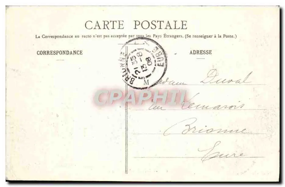 La Gura et le Mont Pourri — vue alpine — éditeur Chrié, n° 1546 - Verso