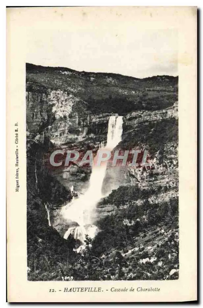Hauteville - Cachoeira de Charabotte — Miguel Frères, Hauteville, série 12 - Frente