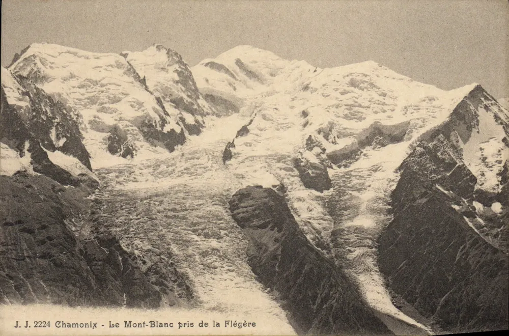 Mont-Blanc von der Flégère aus gesehen — Chamonix — J. J. 2224 - Vorderseite