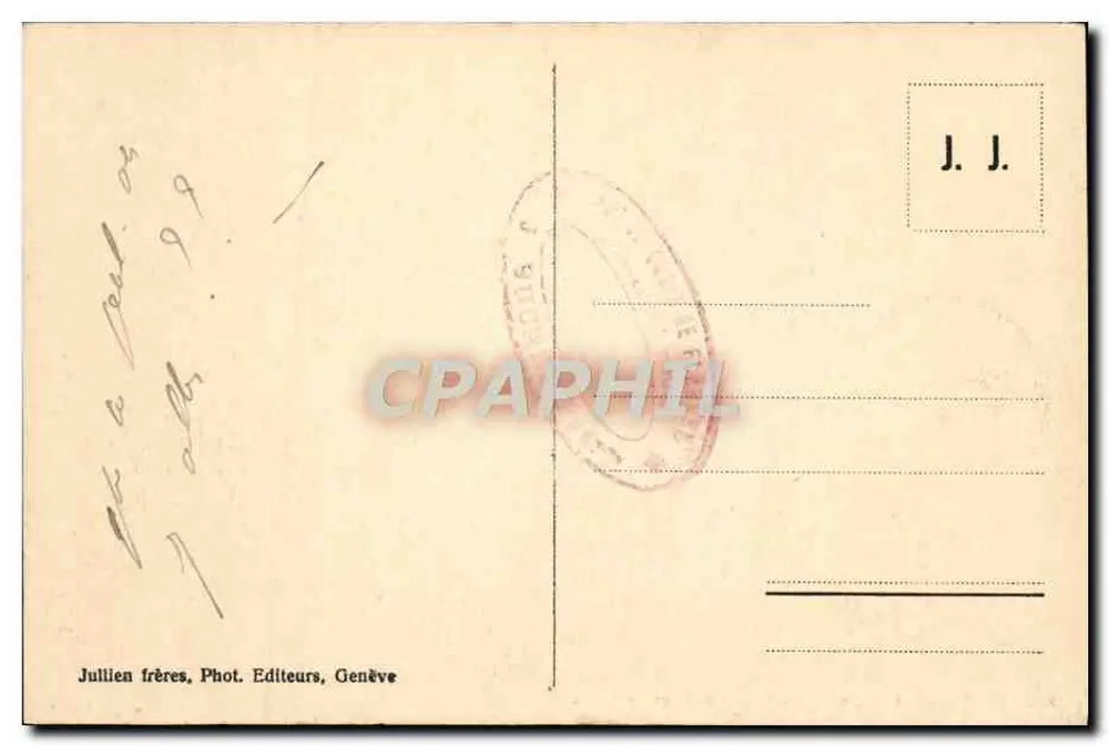 Mont-Blanc von der Flégère aus gesehen — Chamonix — J. J. 2224 - Rückseite