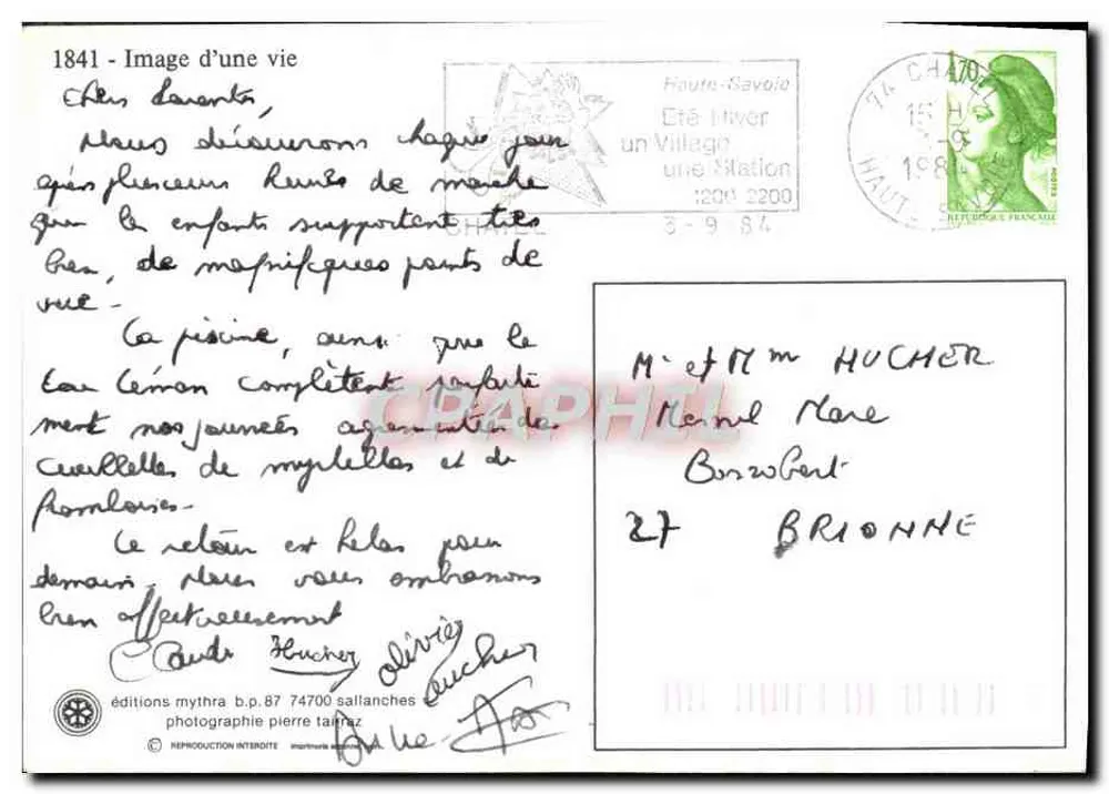 Vila alpina — Alta-Savoia — edições Mythra, fotografia Pierre Tarraz - Verso