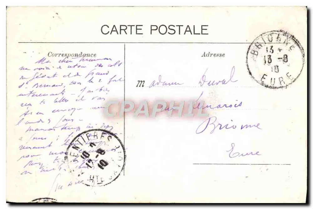 Trélechamp e a Agulha Verde — vista alpina — Charnaux Frères & Co., Genève - Verso