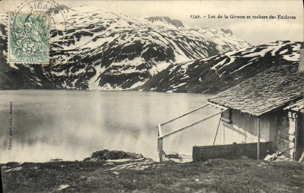 Lac de la Girotte et rochers des Enclaves — Série 1549 — Piltier, phot.-édit. Annecy - Recto