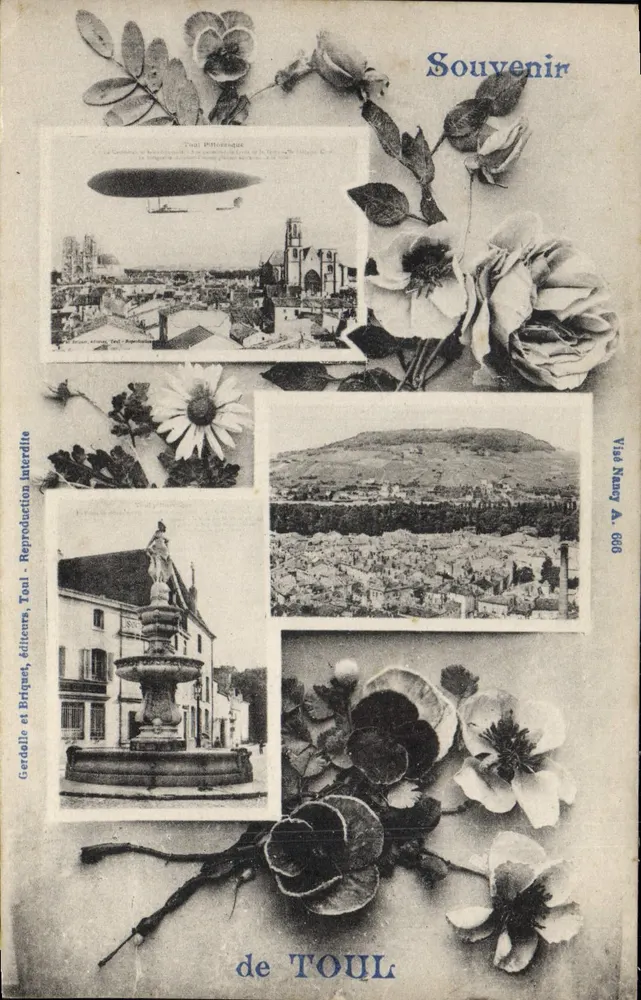 Toul — Souvenir — Gerdolle e Briquet, editores, Toul - Frente
